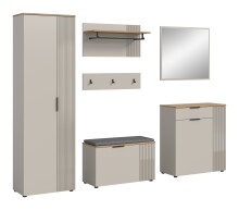 Garderoben-Set >Slide< in Evoke Oak - 250x190x36cm...