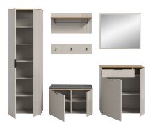 Garderoben-Set >Slide< in Evoke Oak - 250x190x36cm (BxHxT)