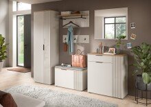 Garderoben-Set >Slide< in Evoke Oak - 250x190x36cm (BxHxT)