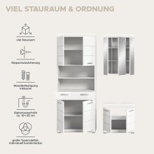 Badezimmer-Set >Scout< in Weiß / Weiß Hochglanz - 149x191x34cm (BxHxT)