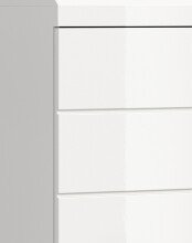 Badezimmer-Set >Scout< in Weiß / Weiß Hochglanz - 149x191x34cm (BxHxT)