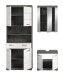 Badezimmer-Set >Scout< in Rauchsilber / Weiß Hochglanz - 149x191x34cm (BxHxT)