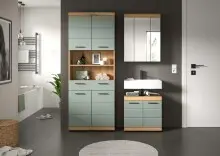 Badezimmer-Set >Scout< in Artisan Eiche / Salbei -...