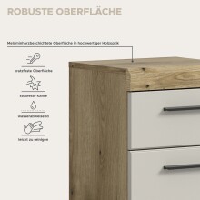 Hochschrank >Scout< in Evoak Oak / Kaschmir - 37x88x31cm (BxHxT)