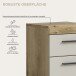 Hochschrank >Scout< in Evoak Oak / Kaschmir - 37x88x31cm (BxHxT)