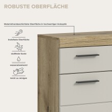 Hochschrank >Scout< in Evoak Oak / Kaschmir - 74x88x31cm (BxHxT)