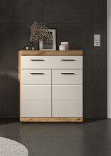 Hochschrank >Scout< in Evoak Oak / Kaschmir - 74x88x31cm (BxHxT)