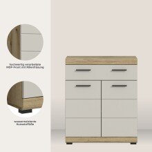 Hochschrank >Scout< in Evoak Oak / Kaschmir - 74x88x31cm (BxHxT)