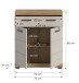 Hochschrank >Scout< in Evoak Oak / Kaschmir - 74x88x31cm (BxHxT)