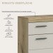 Hochschrank >Scout< in Evoak Oak / Kaschmir - 74x88x31cm (BxHxT)