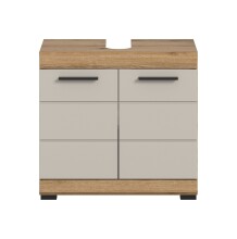 Waschbeckenunterschrank >Scout< in Evoak Oak / Kaschmir - 60x56x34cm (BxHxT)
