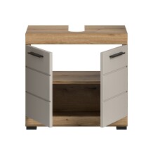 Waschbeckenunterschrank >Scout< in Evoak Oak / Kaschmir - 60x56x34cm (BxHxT)