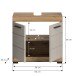 Waschbeckenunterschrank >Scout< in Evoak Oak / Kaschmir - 60x56x34cm (BxHxT)