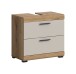 Waschbeckenunterschrank >Scout< in Evoak Oak / Kaschmir - 60x56x34cm (BxHxT)
