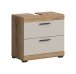 Waschbeckenunterschrank >Scout< in Evoak Oak / Kaschmir - 60x56x34cm (BxHxT)