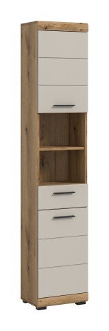 Hochschrank >Scout< in Evoak Oak / Kaschmir - 37x191x31cm (BxHxT)