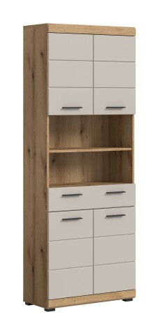 Hochschrank >Scout< in Evoak Oak / Kaschmir - 74x191x31cm (BxHxT)