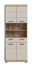 Hochschrank >Scout< in Evoak Oak / Kaschmir - 74x191x31cm (BxHxT)