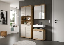 Hochschrank >Scout< in Evoak Oak / Kaschmir - 74x191x31cm (BxHxT)