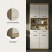 Hochschrank >Scout< in Evoak Oak / Kaschmir - 74x191x31cm (BxHxT)