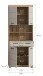 Hochschrank >Scout< in Evoak Oak / Kaschmir - 74x191x31cm (BxHxT)