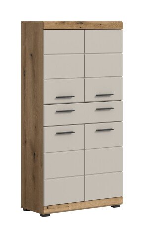 Midischrank >Scout< in Evoak Oak / Kaschmir - 74x141x31cm (BxHxT)