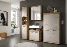Midischrank >Scout< in Evoak Oak / Kaschmir - 74x141x31cm (BxHxT)