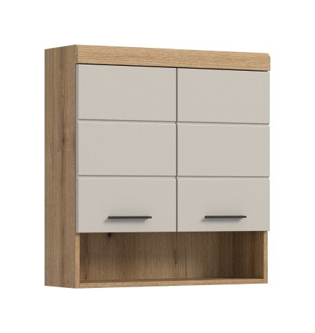 Hängeschrank >Scout< in Evoak Oak / Kaschmir - 74x79x24cm (BxHxT)