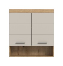Hängeschrank >Scout< in Evoak Oak / Kaschmir - 74x79x24cm (BxHxT)
