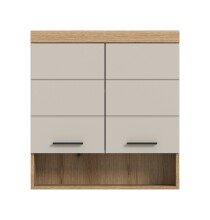 Hängeschrank >Scout< in Evoak Oak / Kaschmir - 74x79x24cm (BxHxT)