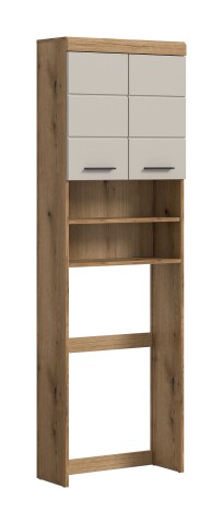 Waschmaschinenumbauschrank >Scout< in Evoak Oak / Kaschmir - 63x191x24cm (BxHxT)