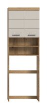 Waschmaschinenumbauschrank >Scout< in Evoak Oak / Kaschmir - 63x191x24cm (BxHxT)