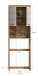 Waschmaschinenumbauschrank >Scout< in Evoak Oak / Kaschmir - 63x191x24cm (BxHxT)