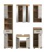 Badezimmer-Set >Scout< in Evoak Oak / Kaschmir - 164x191x34cm (BxHxT)