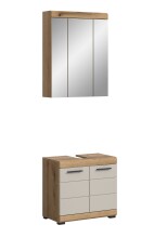 Badezimmer-Set >Scout< in Evoak Oak / Kaschmir - 60x191x34cm (BxHxT)
