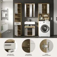 Badezimmer-Set >Scout< in Evoak Oak / Kaschmir - 190x191x34cm (BxHxT)