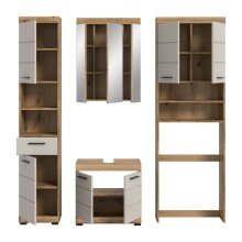 Badezimmer-Set >Scout< in Evoak Oak / Kaschmir - 190x191x34cm (BxHxT)