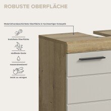 Badezimmer-Set >Scout< in Evoak Oak / Kaschmir - 190x191x34cm (BxHxT)