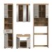 Badezimmer-Set >Scout< in Evoak Oak / Kaschmir - 190x191x34cm (BxHxT)
