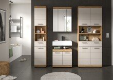 Badezimmer-Set >Scout< in Evoak Oak / Kaschmir - 201x191x34cm (BxHxT)