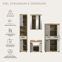 Badezimmer-Set >Scout< in Evoak Oak / Kaschmir - 201x191x34cm (BxHxT)