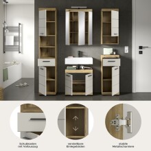 Badezimmer-Set >Scout< in Evoak Oak / Kaschmir - 164x191x34cm (BxHxT)