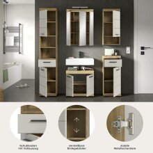 Badezimmer-Set >Scout< in Evoak Oak / Kaschmir - 164x191x34cm (BxHxT)