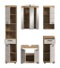 Badezimmer-Set >Scout< in Evoak Oak / Kaschmir - 164x191x34cm (BxHxT)