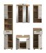 Badezimmer-Set >Scout< in Evoak Oak / Kaschmir - 164x191x34cm (BxHxT)