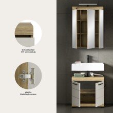 Badezimmer-Set >Scout< in Evoak Oak / Kaschmir - 60x191x34cm (BxHxT)