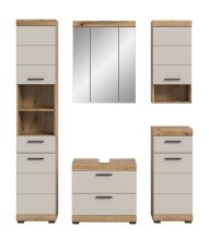 Badezimmer-Set >Scout< in Evoak Oak / Kaschmir - 164x191x34cm (BxHxT)