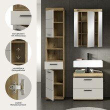 Badezimmer-Set >Scout< in Evoak Oak / Kaschmir - 112x191x34cm (BxHxT)