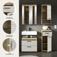 Badezimmer-Set >Scout< in Evoak Oak / Kaschmir - 112x191x34cm (BxHxT)