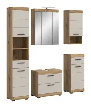 Badezimmer-Set >Scout< in Evoak Oak / Kaschmir -...